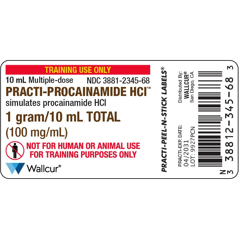 Wallcur-Practi-Procainamide HCl Label-MedTech-1